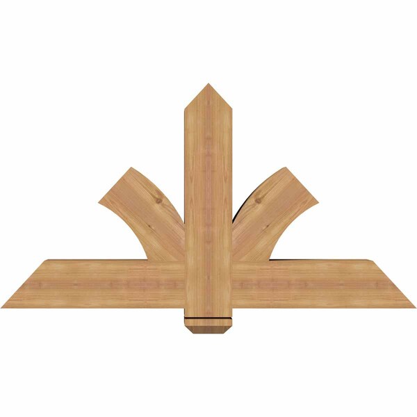 Ekena Millwork Redmond Smooth Timber Gable Bracket, Western Red Cedar, 48"W x 26"H x 5 1/2"D x 5 1/2"F, 13/12 Pitch GBW048X26X0606RED00SWR - main